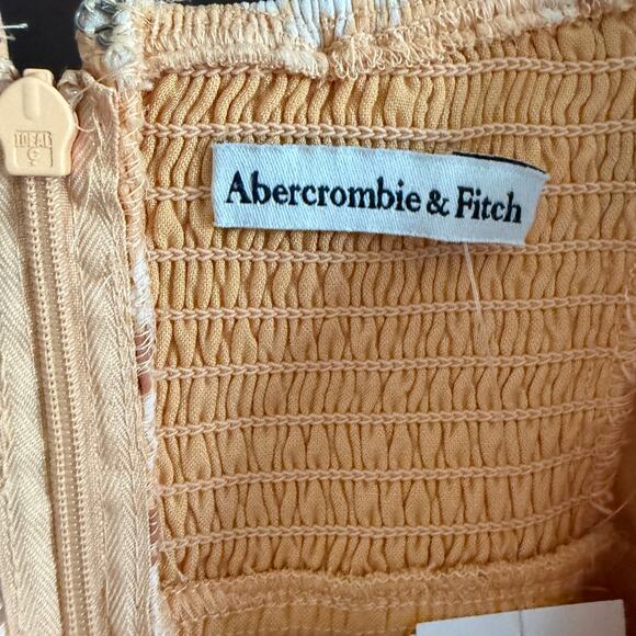 ABERCROMBIE | Orange Floral Flutter Sleeve Keyhole Mini Dress | Small BNWT - Picture 6 of 8